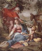 unknow artist The rest on the flight into egypt USA oil painting artist